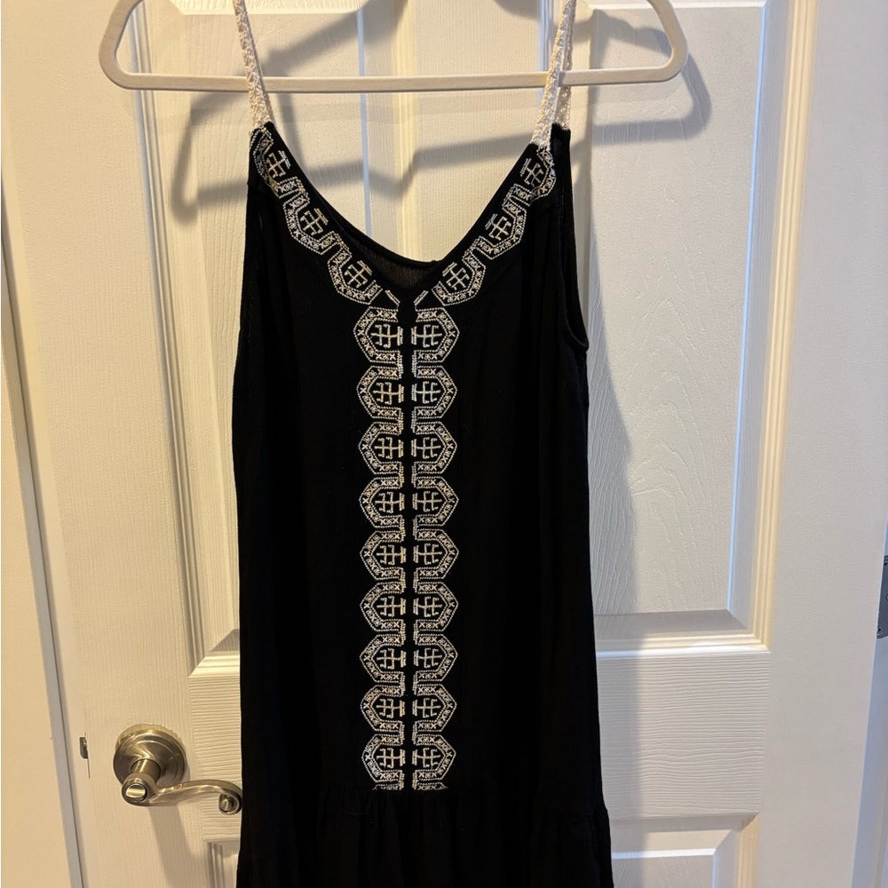 Black Embroidered Women's Dress